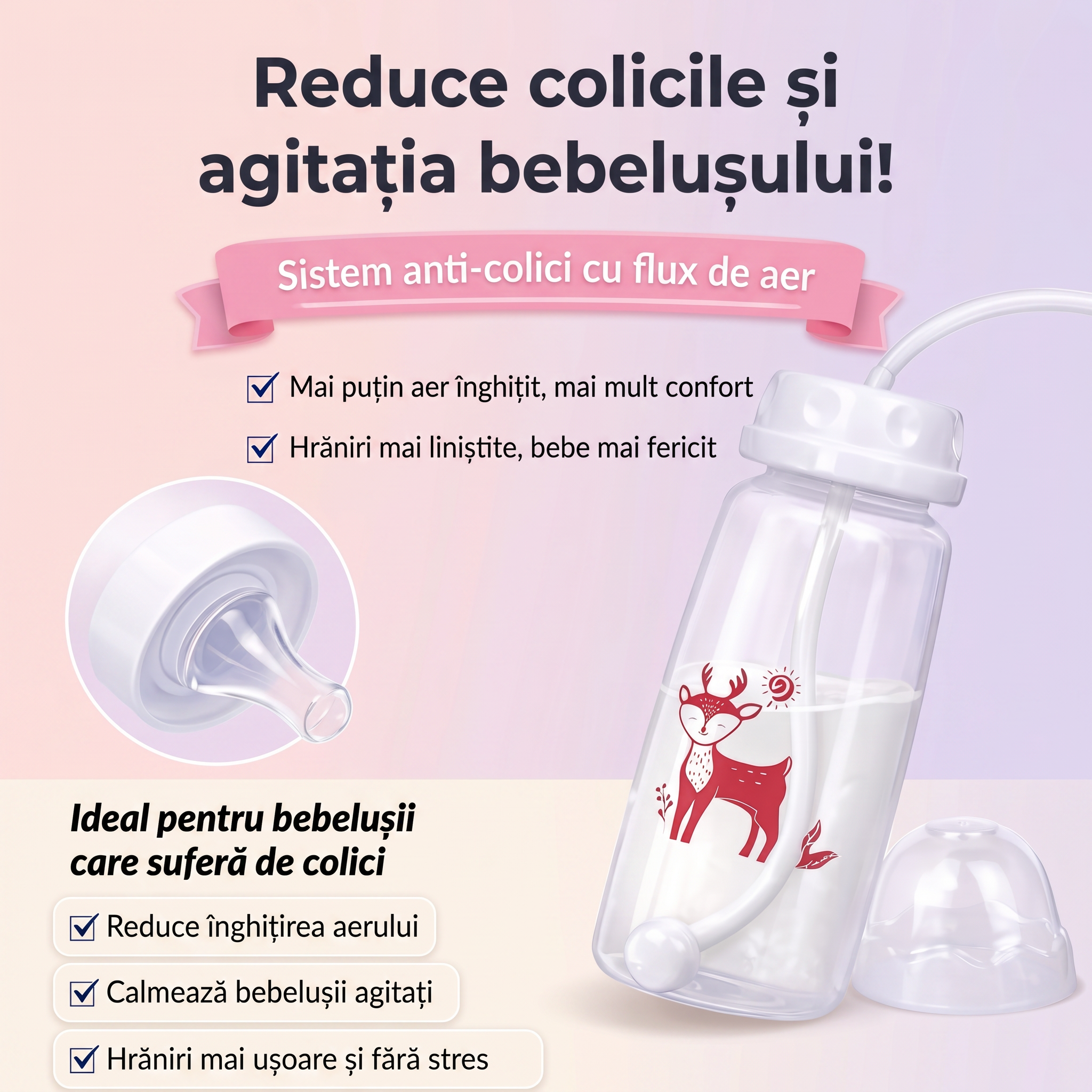 Biberon Anti-Colici Handsfree - Zenora