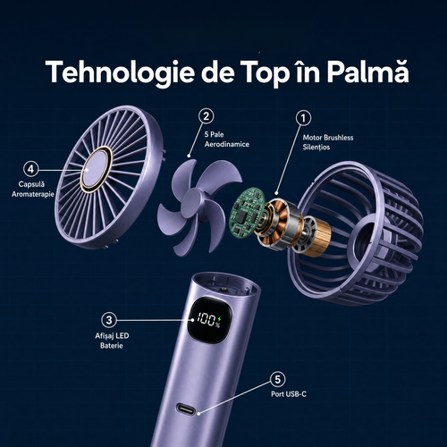 Mini Ventilator Portabil ZenAir™ - Zenora