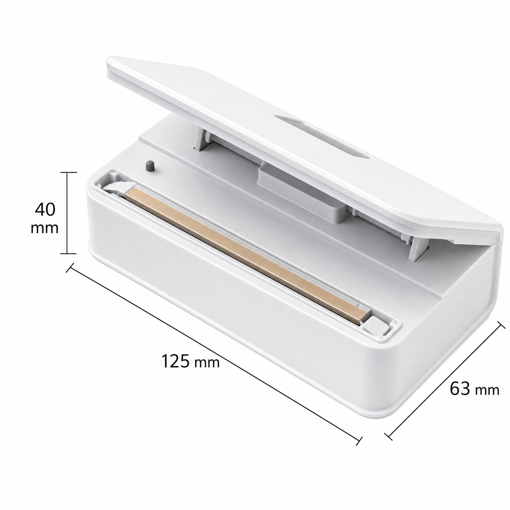 APARAT PORTABIL DE SIGILAT PUNGI – 6 TREPTE DE TEMPERATURĂ, REÎNCĂRCABIL USB